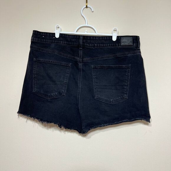 American Eagle High Rise Mom Shorts Distressed 20 Plus Size Women - Picture 4 of 9